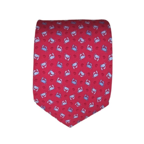 Brooks Brothers Other - BROOKS BROTHERS 346 Red Crab Silk Tie USA 62"/ 3.5" EC